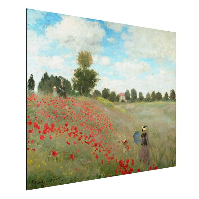 Alu dibond Claude Monet - Poppy Field Near Argenteuil