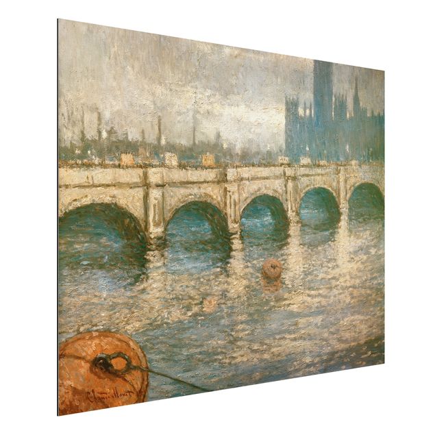 Alu dibond Claude Monet - Thames Bridge And Parliament Building In London