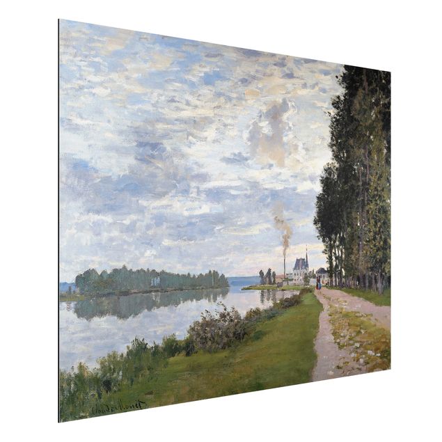 Aluminium dibond Claude Monet - The Waterfront At Argenteuil