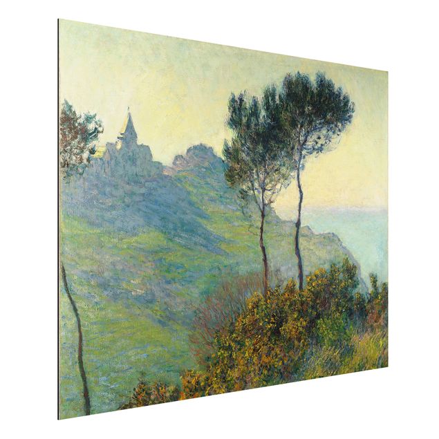 Aluminium dibond Claude Monet - The Church Of Varengeville At Evening Sun