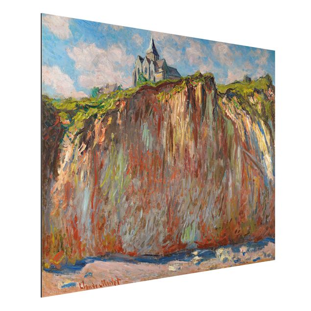 Alu dibond Claude Monet - The Church Of Varengeville In The Morning Light