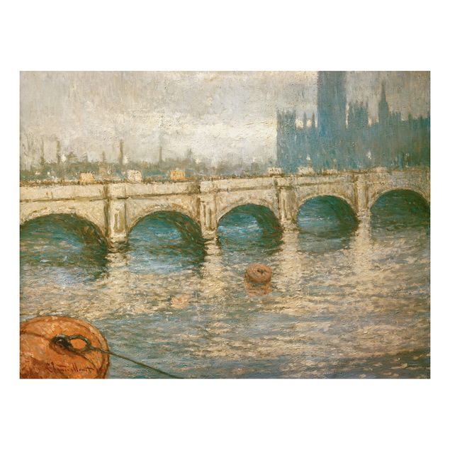 Print on aluminium - Claude Monet - Thames Bridge And Parliament Building In London