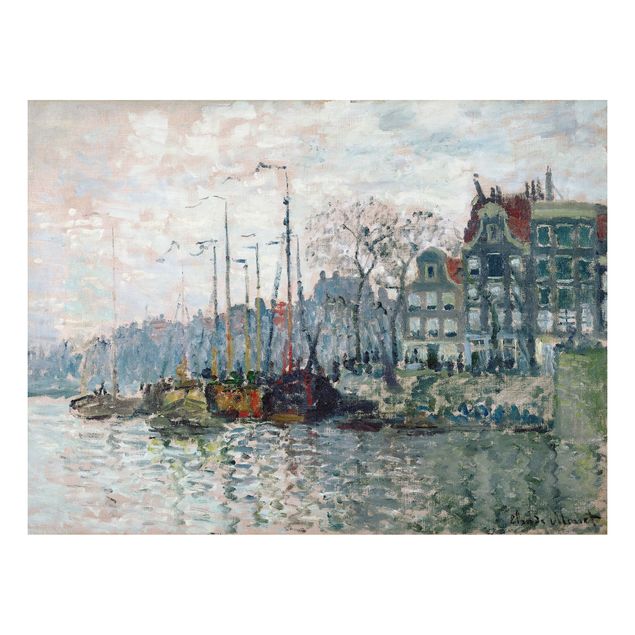 Print on aluminium - Claude Monet - View Of The Prins Hendrikkade And The Kromme Waal In Amsterdam