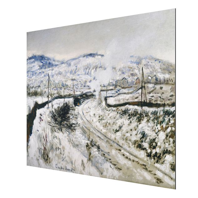 Print on aluminium - Claude Monet - Train In The Snow At Argenteuil