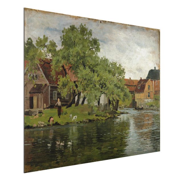 Dibond Edvard Munch - Scene On River Akerselven