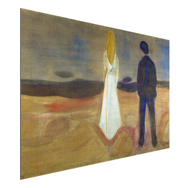 Alu dibond Edvard Munch - Two humans. The Lonely (Reinhardt-Fries)