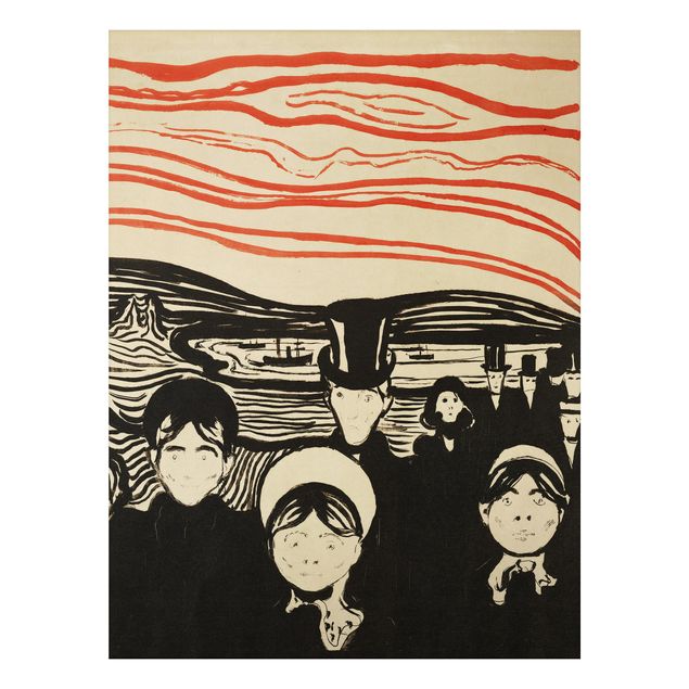 Print on aluminium - Edvard Munch - Anxiety