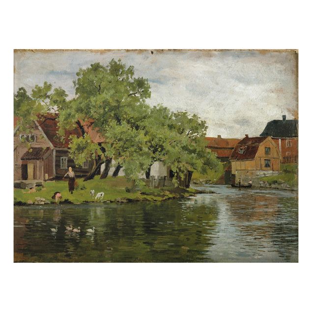 Print on aluminium - Edvard Munch - Scene On River Akerselven
