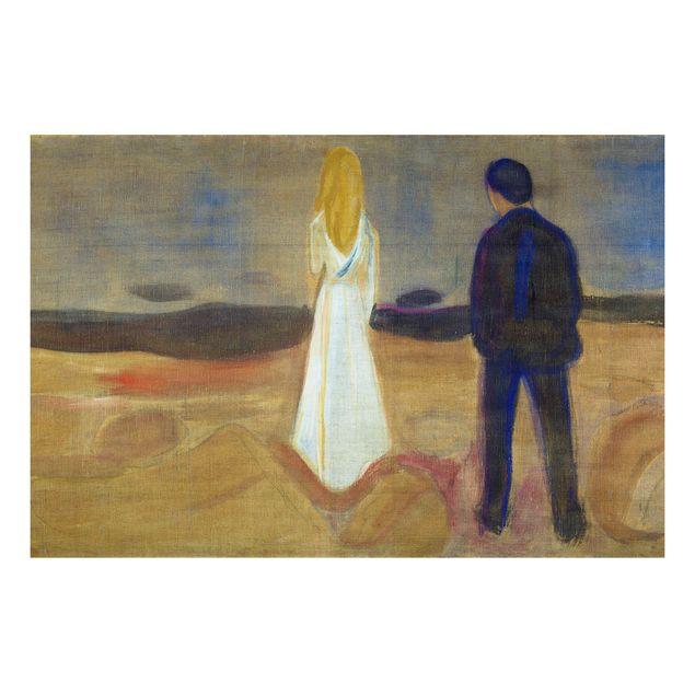 Print on aluminium - Edvard Munch - Two humans. The Lonely (Reinhardt-Fries)