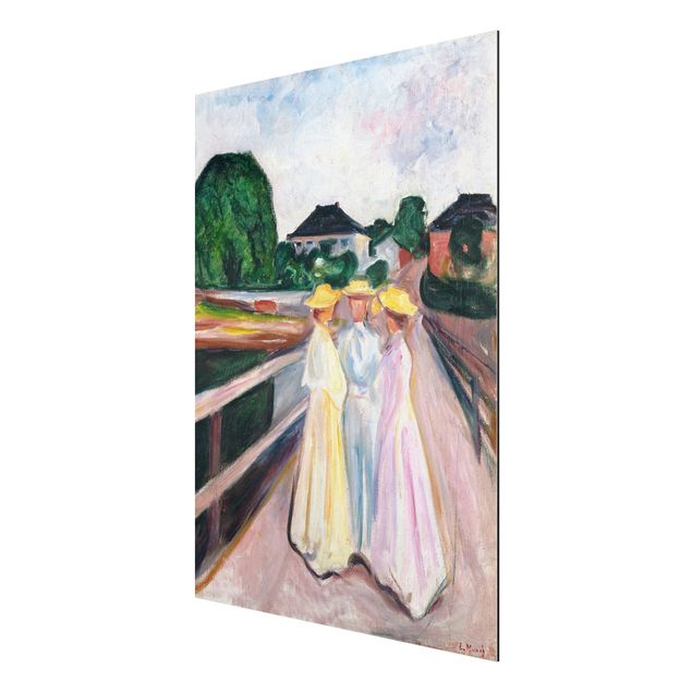 Print on aluminium - Edvard Munch - Three Girls on the Bridge