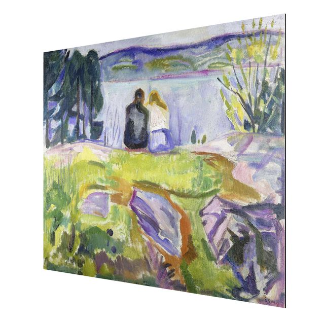 Print on aluminium - Edvard Munch - Spring (Love Couple On The Shore)