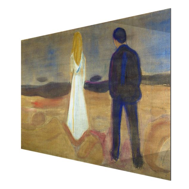 Print on aluminium - Edvard Munch - Two humans. The Lonely (Reinhardt-Fries)