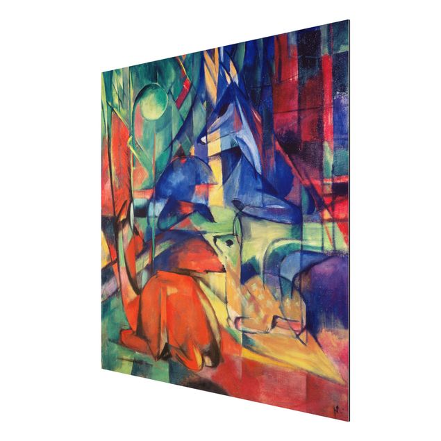 Print on aluminium - Franz Marc - Deer In The Forest