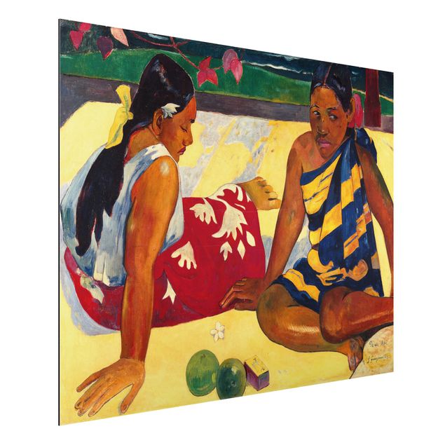 Alu dibond Paul Gauguin - Parau Api (Two Women Of Tahiti)