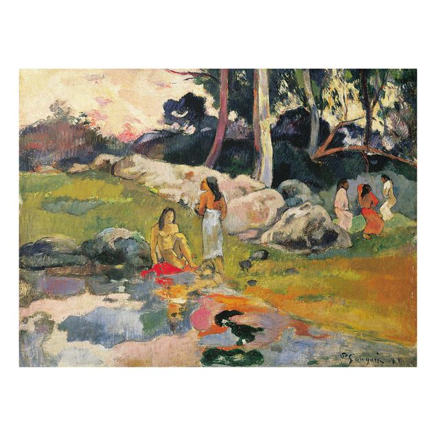 Print on aluminium - Paul Gauguin - Women At The Banks Of River