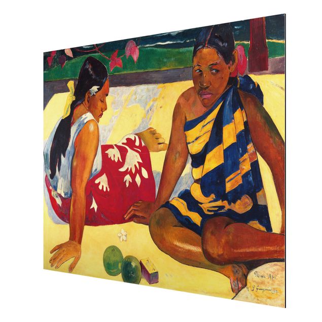 Print on aluminium - Paul Gauguin - Parau Api (Two Women Of Tahiti)