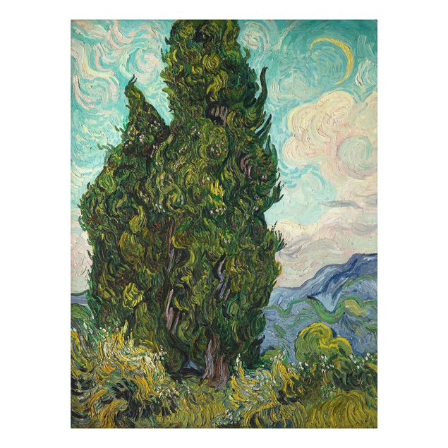 Print on aluminium - Vincent van Gogh - Cypresses