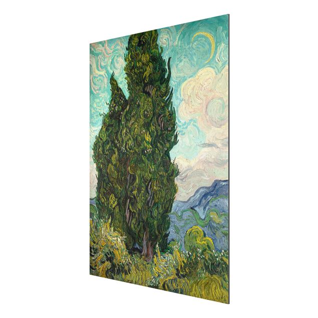 Print on aluminium - Vincent van Gogh - Cypresses