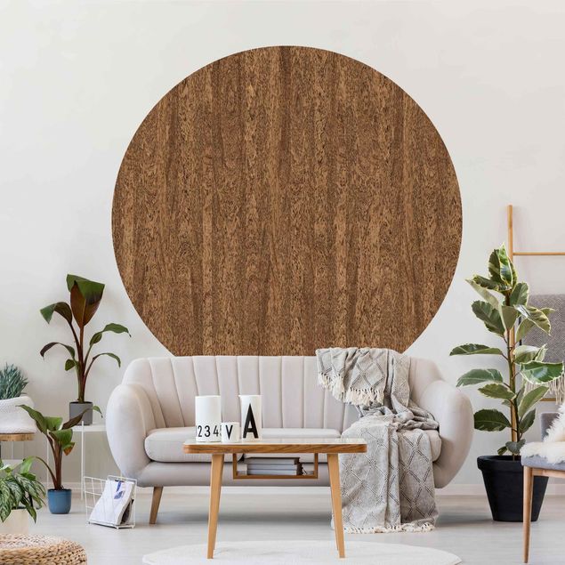 Self-adhesive round wallpaper - Amburana