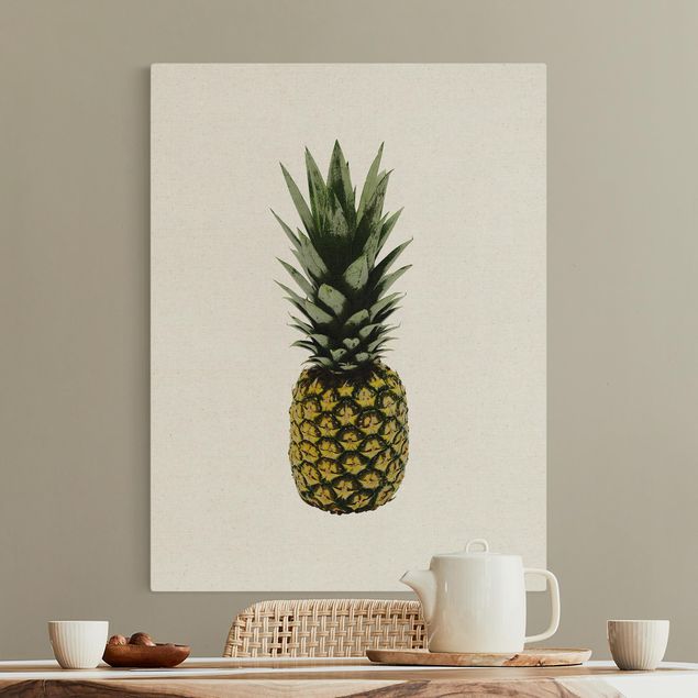 Natural canvas print - Pineapple - Portrait format 3:4