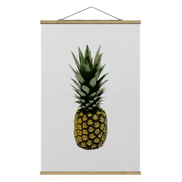 Fabric print with poster hangers - Pineapple - Portrait format 2:3