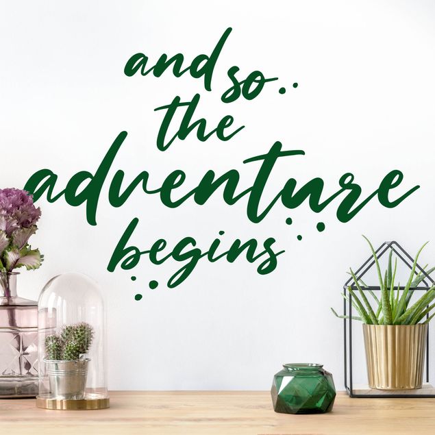 Wall stickers quotes And So The Adventure Begins