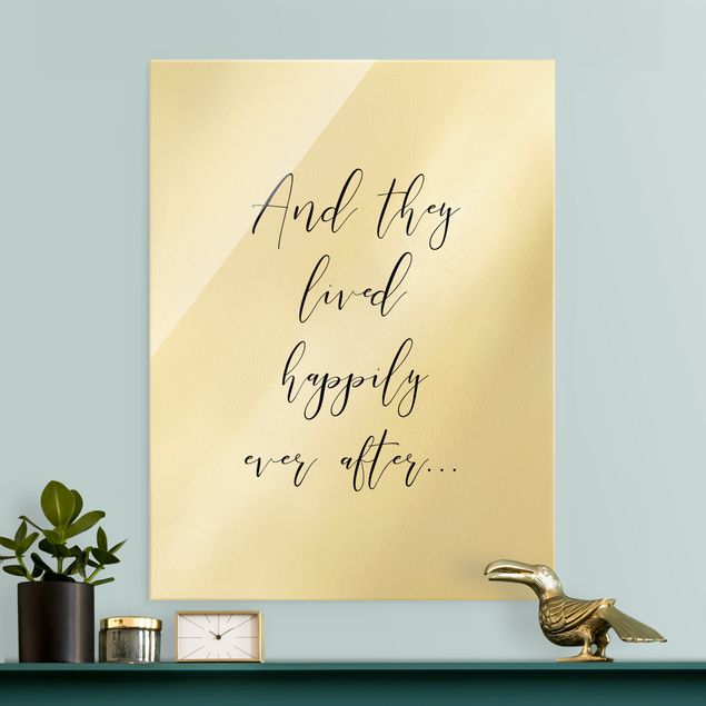 Glass print - And they lived happily ever after - Portrait format
