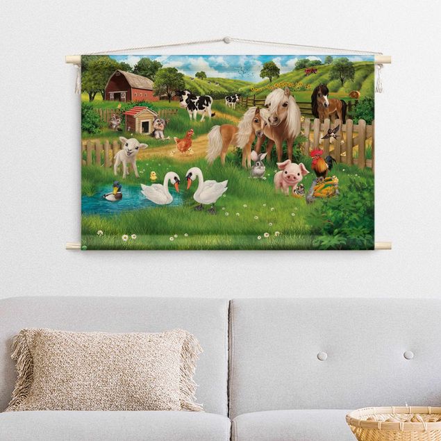 wall hanging decor Animal Club International - Animals On A Farm