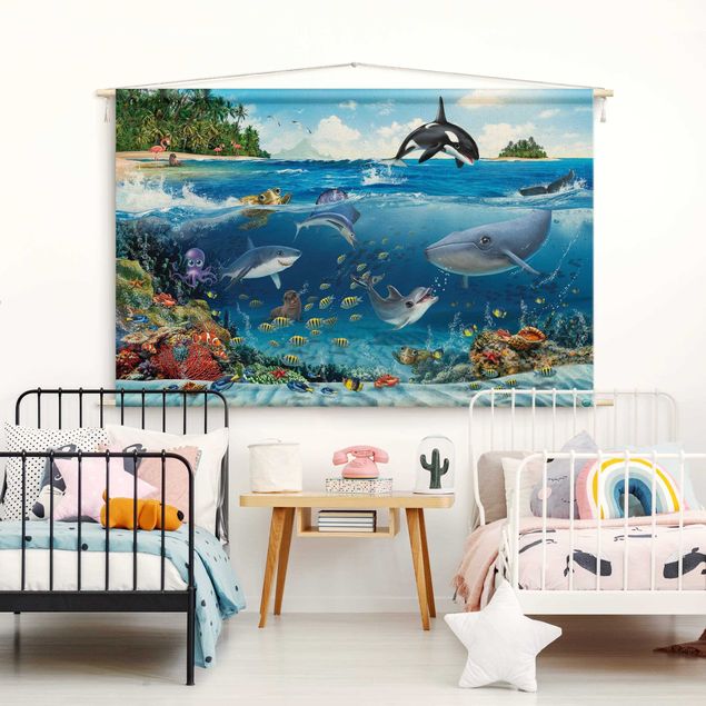 nature wall tapestry Animal Club International - Underwater World With Animals