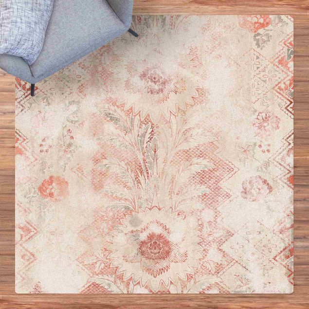 contemporary rugs Antique Shabby Baroque Wallpaper