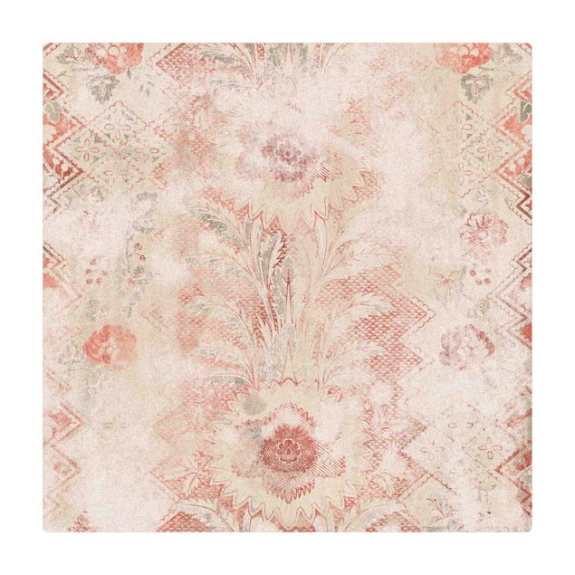 Cork mat - Antique Shabby Baroque Wallpaper - Square 1:1