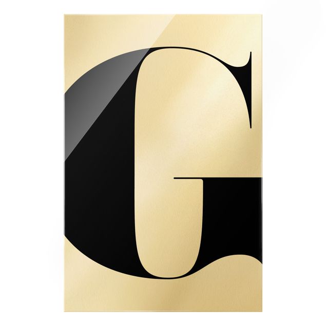 Glass print - Antiqua Letter G - Portrait format