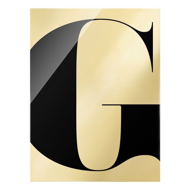 Glass print - Antiqua Letter G - Portrait format