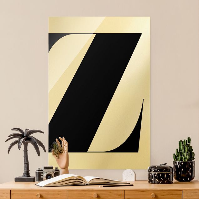 Glass print - Antiqua Letter Z - Portrait format