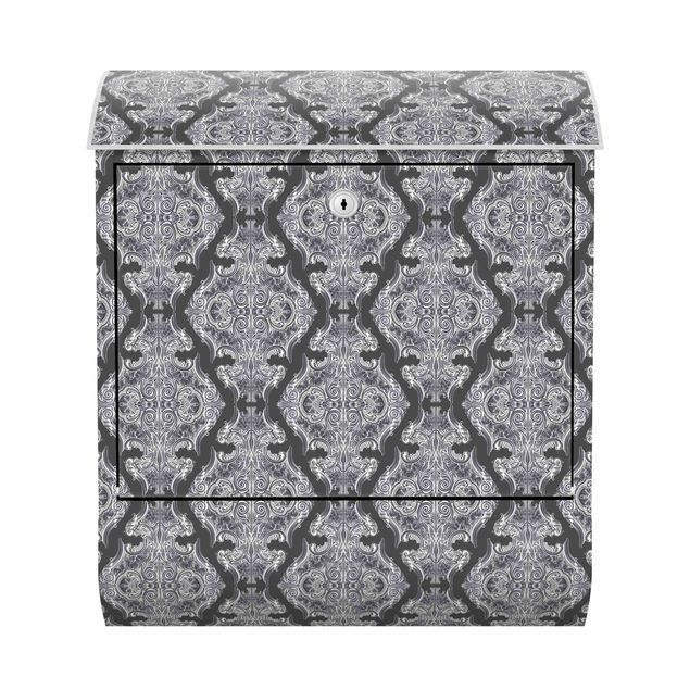Letterbox - Watercolour Baroque Pattern In Front Of Dark Gray
