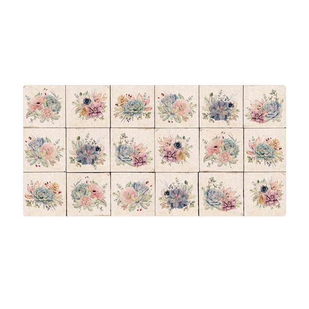 large area rugs Watercolour Flowers Cottage