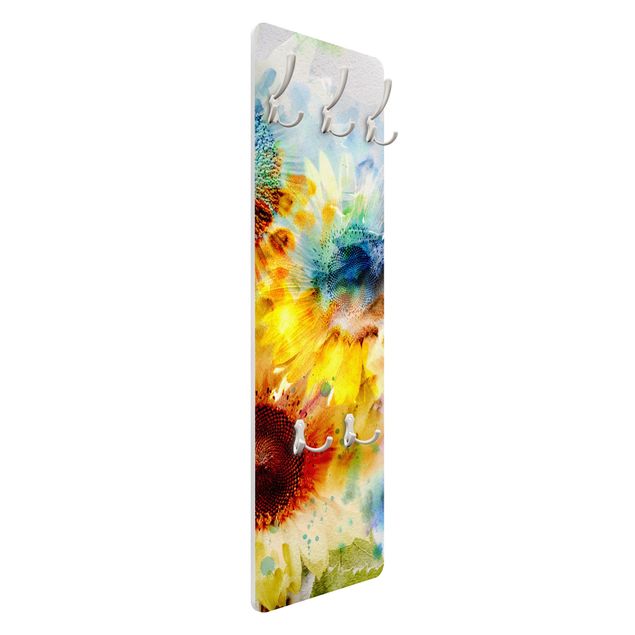 Coat rack - Watercolour Flowers Sunflowers