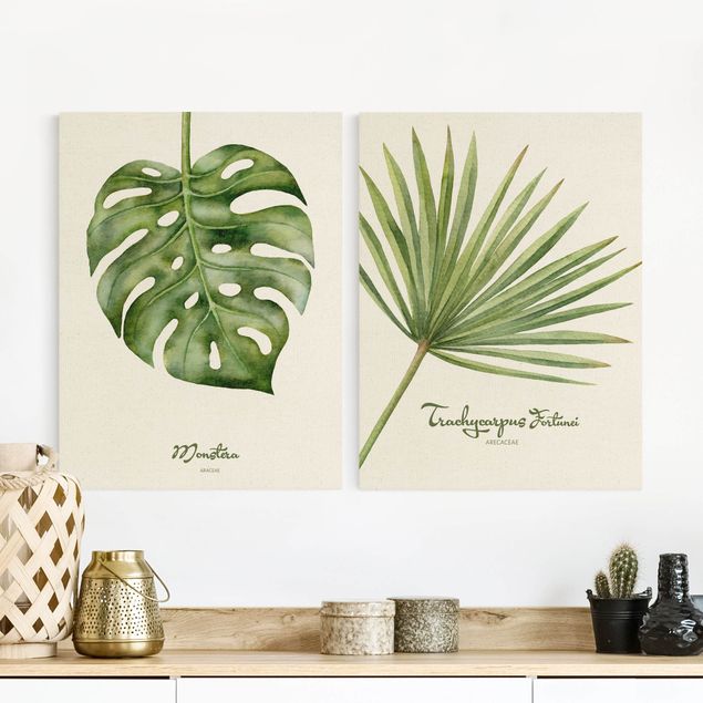 Print on canvas - Watercolour Botany Duo