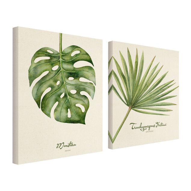 Print on canvas - Watercolour Botany Duo