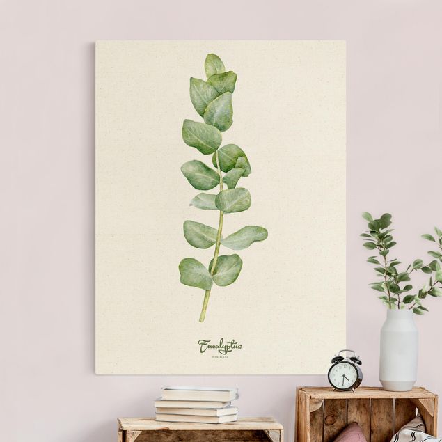Canvas print gold - Watercolour Botany Eucalyptus