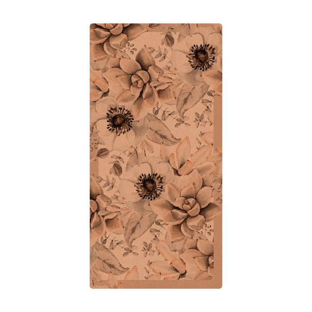 large area rugs Watercolour Arrangement With Succulents and Flower Buds