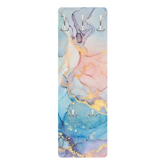 Coat rack modern - Watercolour Pastel Colourful With Gold