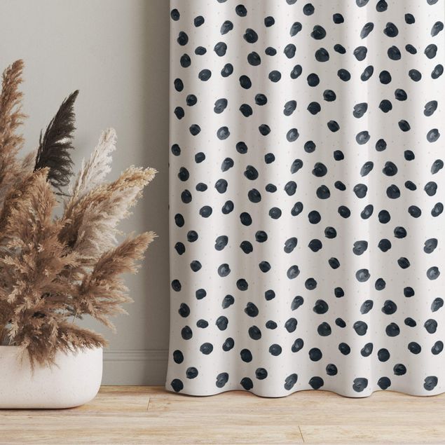 custom curtain Watercolour Dots With Little Dots