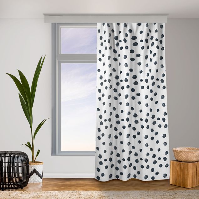 contemporary curtains Watercolour Dots With Little Dots