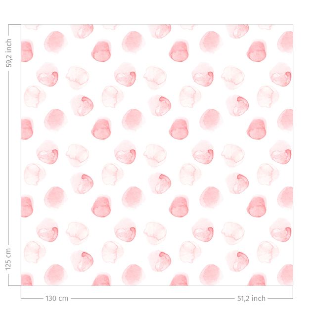 Patterned curtains Watercolour Dots Rosa