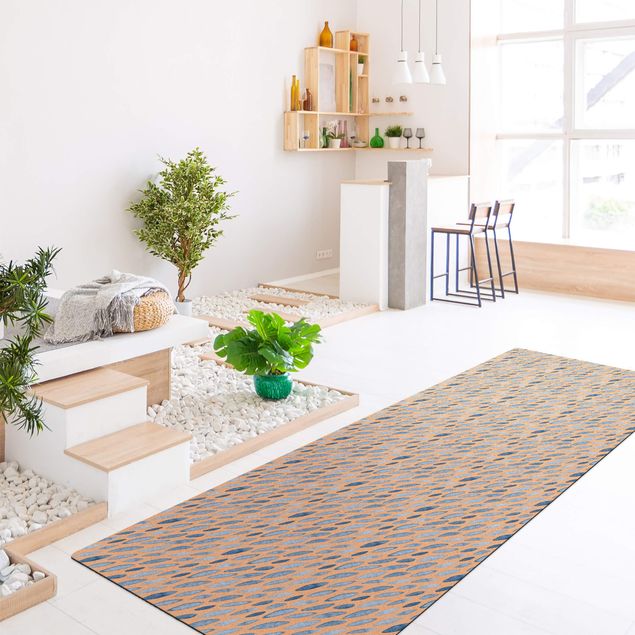 contemporary rugs Watercolour Rain In Indigo Small And Big