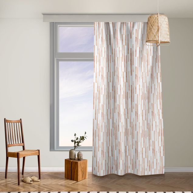 custom curtain Watercolour Stripes