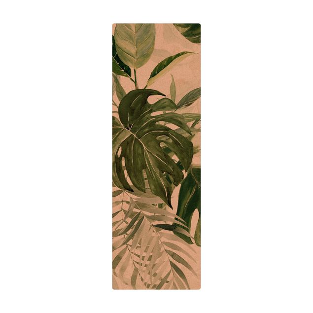 dining room area rugs Watercolour Tropical Arrangement With Monstera