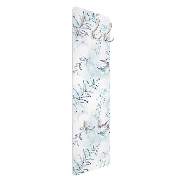 Coat rack modern - Watercolour Branches In Mint Blue