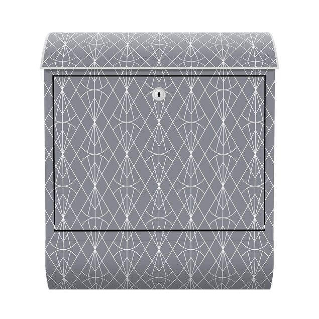 Letterbox - Art Deco Diamond Pattern In Front Of Gray XXL